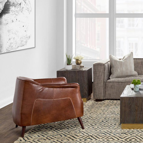 Martel Spiced Brown Club Chair